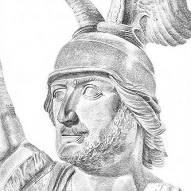 Hermanns Portrait, Ausschnitt aus einer Bleistiftzeichnung