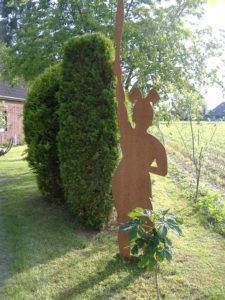Der erste Hermann - mit Regenschirm und Hasenohren